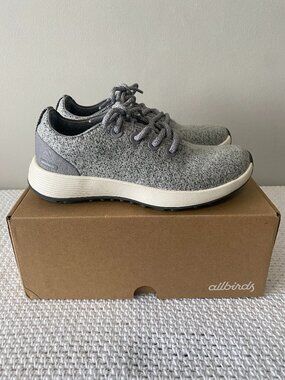 NWT Allbirds Wool Runner NZ Waterproof Medium Grey (Natural White Sole) Women6.5